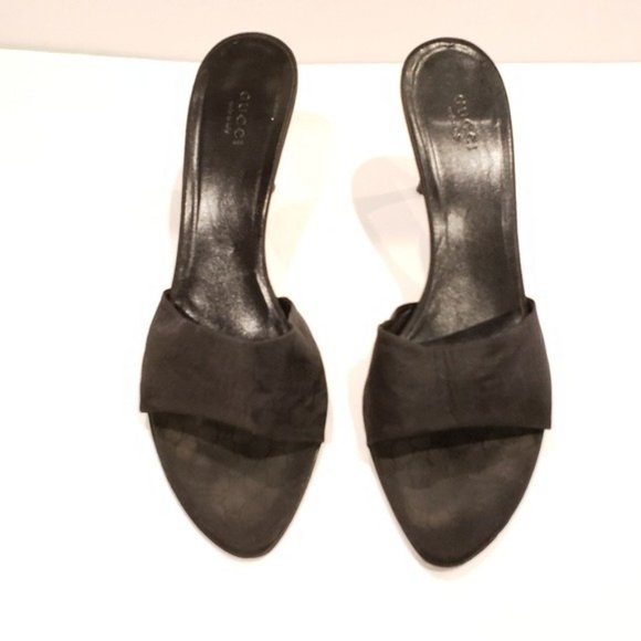 Gucci womens logo heel monogram womens heels size 10b logomania - Picture 1 of 7